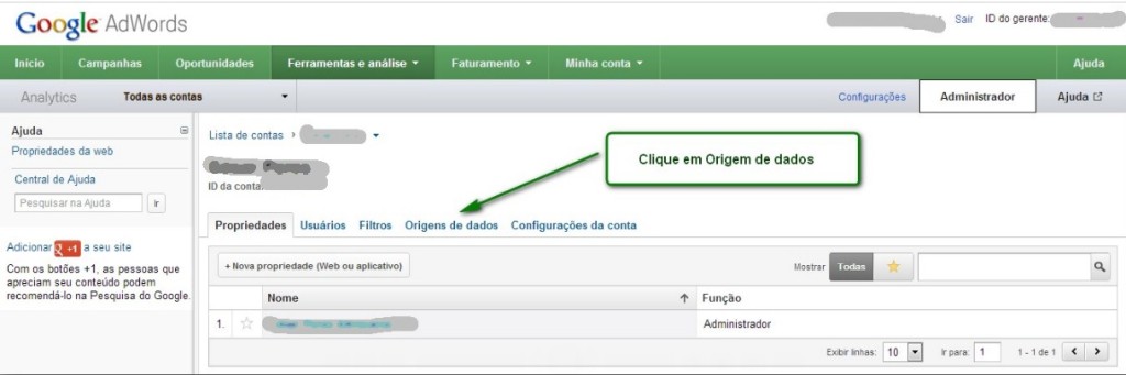 Vincular Adwords e Google Analytics PAP 5